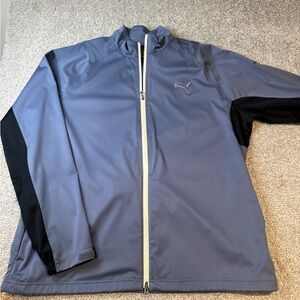 Puma Men's Gray and Black Windbreaker